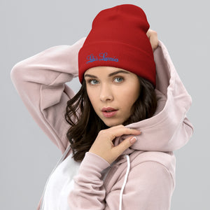 'Lulu's Luxuries' Blue Logo Cuffed Beanie