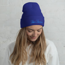 Load image into Gallery viewer, &#39;Lulu&#39;s Luxuries&#39; Blue Logo Cuffed Beanie
