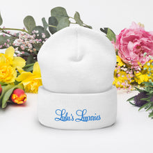 Load image into Gallery viewer, &#39;Lulu&#39;s Luxuries&#39; Blue Logo Cuffed Beanie
