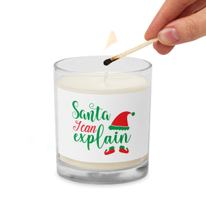 'Santa I Can Explain' Glass Jar Soy Wax Candle