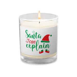 'Santa I Can Explain' Glass Jar Soy Wax Candle