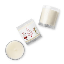 Load image into Gallery viewer, &#39;I&#39;m On The Nice List&#39; Santa and Elf Glass Jar Soy Wax Candle
