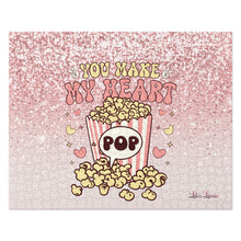 Load image into Gallery viewer, &#39;You Make My Heart Pop Popcorn&#39; Jigsaw Puzzle
