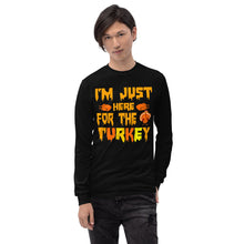 Load image into Gallery viewer, &#39;I&#39;m Just Here For The Turkey&#39; Men’s Long Sleeve Shirt
