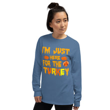 Load image into Gallery viewer, &#39;I&#39;m Just Here For The Turkey&#39; Men’s Long Sleeve Shirt
