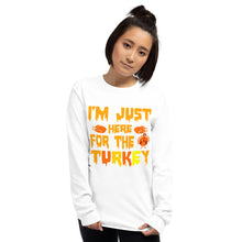 Load image into Gallery viewer, &#39;I&#39;m Just Here For The Turkey&#39; Men’s Long Sleeve Shirt
