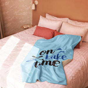 'On Lake Time' Sherpa Blanket