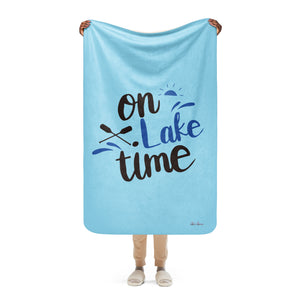 'On Lake Time' Sherpa Blanket