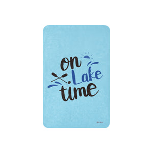 'On Lake Time' Sherpa Blanket