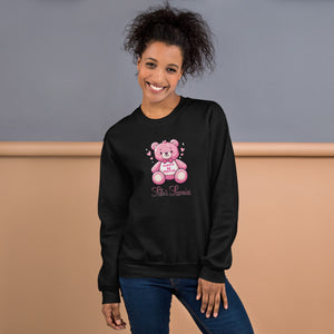 'Always Be Positive Pink Teddy Bear' Unisex Sweatshirt