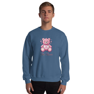 'Always Be Positive Pink Teddy Bear' Unisex Sweatshirt