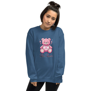 'Always Be Positive Pink Teddy Bear' Unisex Sweatshirt