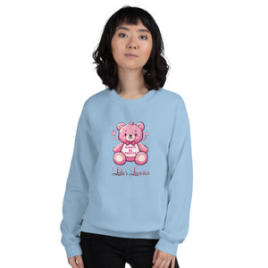 'Always Be Positive Pink Teddy Bear' Unisex Sweatshirt