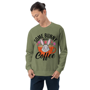 'Some Bunny Needs Coffee' Unisex Sweatshirt