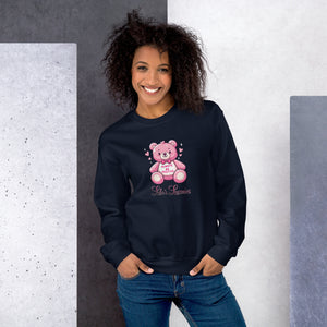 'Always Be Positive Pink Teddy Bear' Unisex Sweatshirt