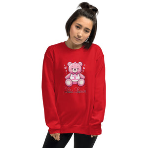 'Always Be Positive Pink Teddy Bear' Unisex Sweatshirt