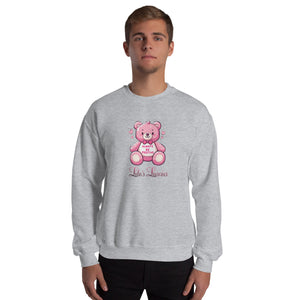 'Always Be Positive Pink Teddy Bear' Unisex Sweatshirt