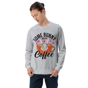 'Some Bunny Needs Coffee' Unisex Sweatshirt