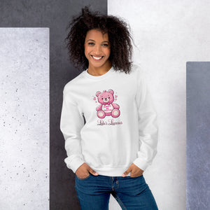 'Always Be Positive Pink Teddy Bear' Unisex Sweatshirt