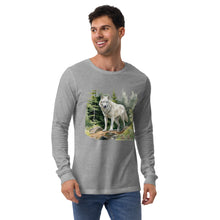 Load image into Gallery viewer, &#39;Wolf In The Woods&#39; Unisex Long Sleeve Tee
