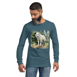 'Wolf In The Woods' Unisex Long Sleeve Tee