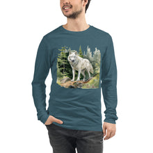 Load image into Gallery viewer, &#39;Wolf In The Woods&#39; Unisex Long Sleeve Tee
