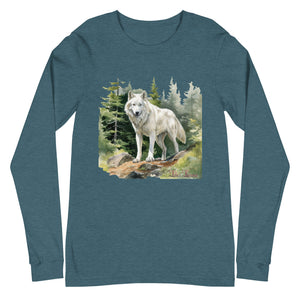 'Wolf In The Woods' Unisex Long Sleeve Tee