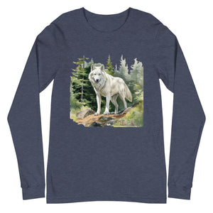 'Wolf In The Woods' Unisex Long Sleeve Tee