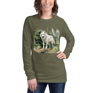 'Wolf In The Woods' Unisex Long Sleeve Tee