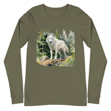 Load image into Gallery viewer, &#39;Wolf In The Woods&#39; Unisex Long Sleeve Tee
