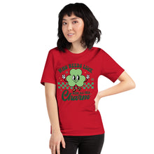 Load image into Gallery viewer, &#39;Who Needs Luck With All This Charm&#39; Unisex T-Shirt
