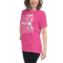 Load image into Gallery viewer, &#39;Some Bunny Needs Beer&#39; Women&#39;s Relaxed T-Shirt
