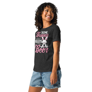 'Some Bunny Needs Beer' Women's Relaxed T-Shirt