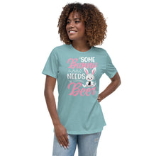 Load image into Gallery viewer, &#39;Some Bunny Needs Beer&#39; Women&#39;s Relaxed T-Shirt
