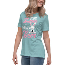 Load image into Gallery viewer, &#39;Some Bunny Needs Beer&#39; Women&#39;s Relaxed T-Shirt
