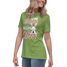 Load image into Gallery viewer, &#39;Some Bunny Needs Beer&#39; Women&#39;s Relaxed T-Shirt
