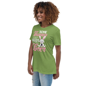 'Some Bunny Needs Beer' Women's Relaxed T-Shirt