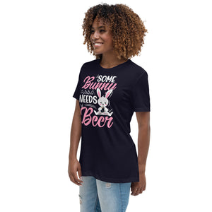 'Some Bunny Needs Beer' Women's Relaxed T-Shirt