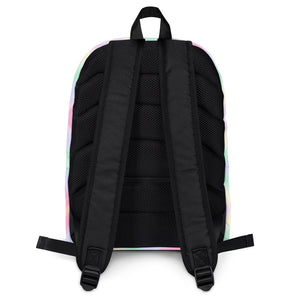 'Pastel Rainbow Tie Dye Print' Backpack