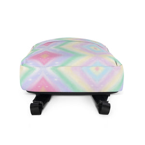 'Pastel Rainbow Tie Dye Print' Backpack