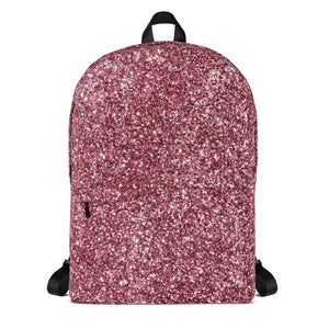 'Pink Sparkle Glitter Print' Backpack