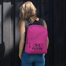 Load image into Gallery viewer, &#39;Dog Mom Paw Prints&#39; Pink Magenta Backpack
