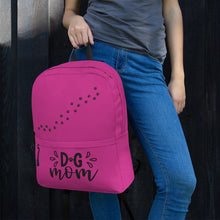 Load image into Gallery viewer, &#39;Dog Mom Paw Prints&#39; Pink Magenta Backpack
