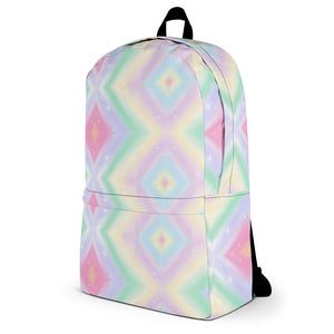 'Pastel Rainbow Tie Dye Print' Backpack