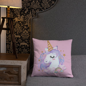 'You Make Me Smile Unicorn Crown' Basic Pillow