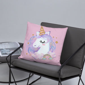 'You Make Me Smile Unicorn Crown' Basic Pillow