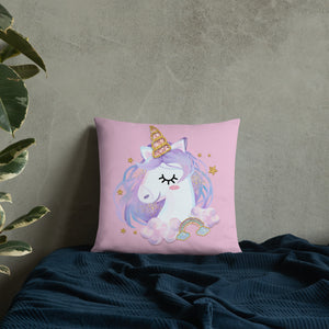 'You Make Me Smile Unicorn Crown' Basic Pillow