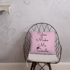 'You Make Me Smile Unicorn Crown' Basic Pillow