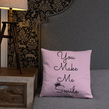 Load image into Gallery viewer, &#39;You Make Me Smile Unicorn Crown&#39; Basic Pillow
