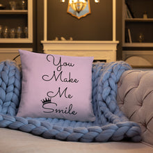 Load image into Gallery viewer, &#39;You Make Me Smile Unicorn Crown&#39; Basic Pillow
